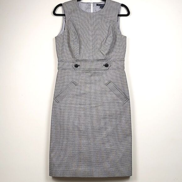Brooks Brothers Classic Black & White Houndstooth Sleeveless Sheath Dress - Picture 10 of 10